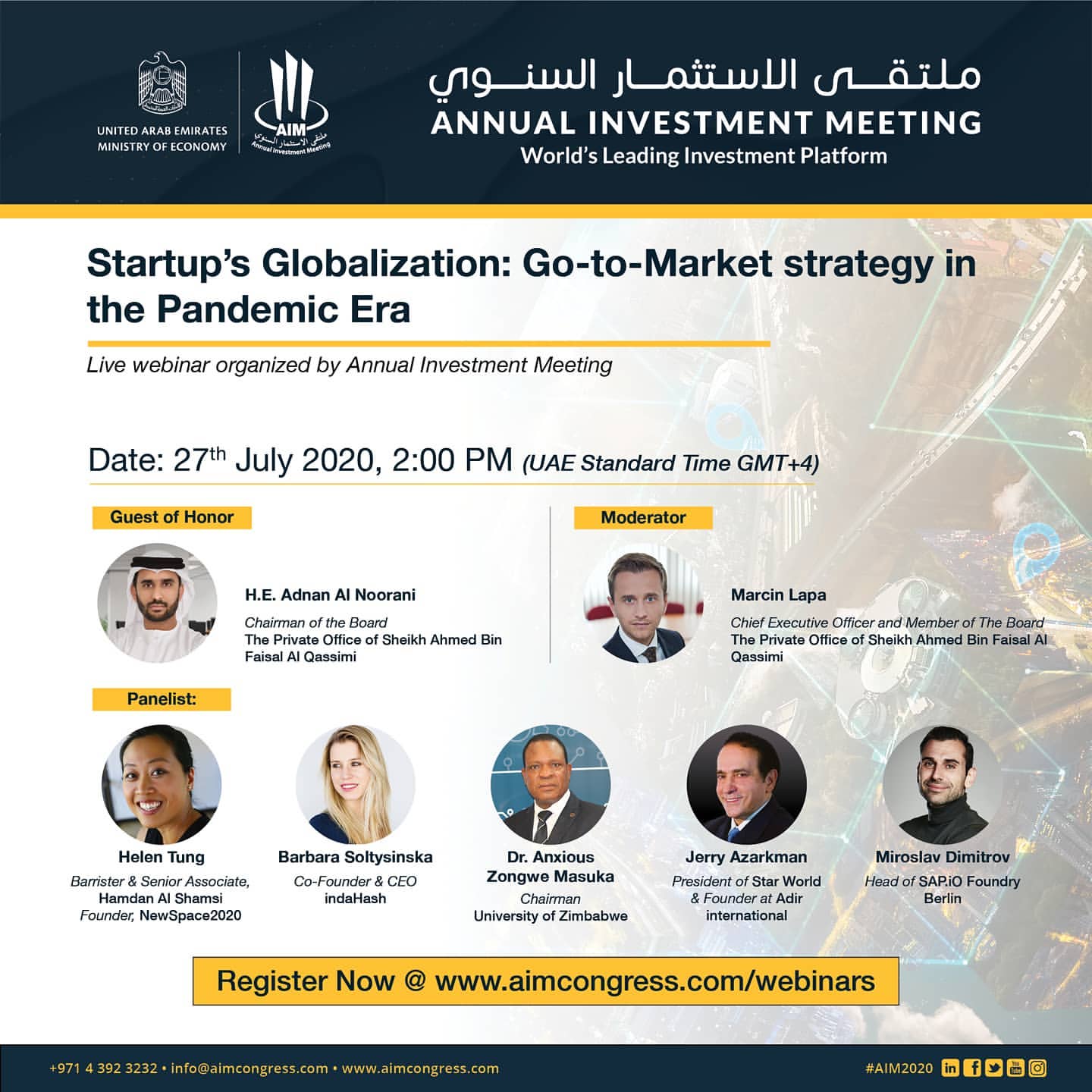 Register now for our