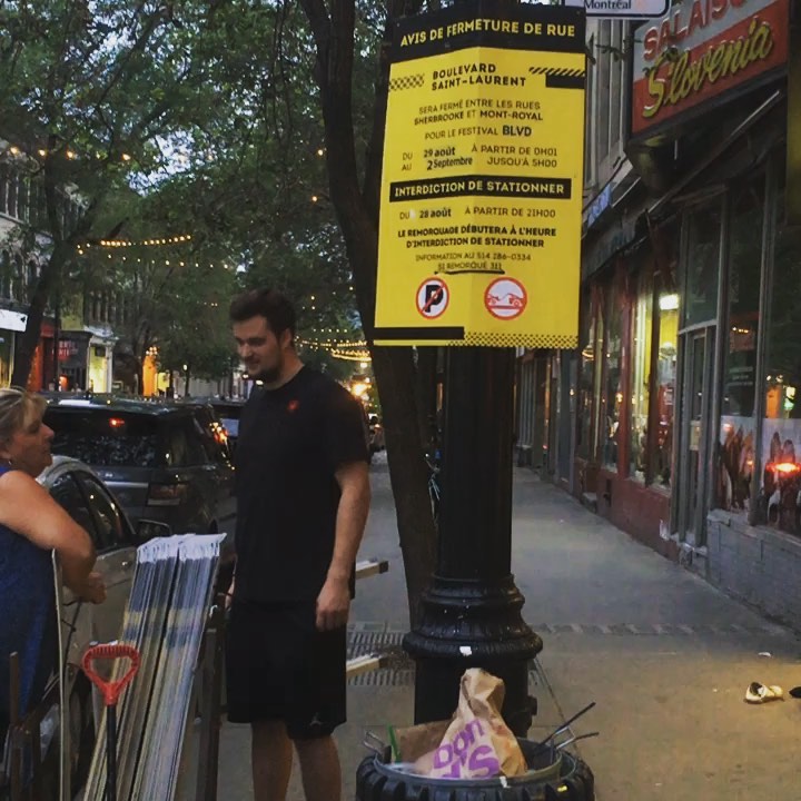 Putting up the signs