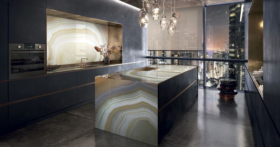 Glass slabs in diffe