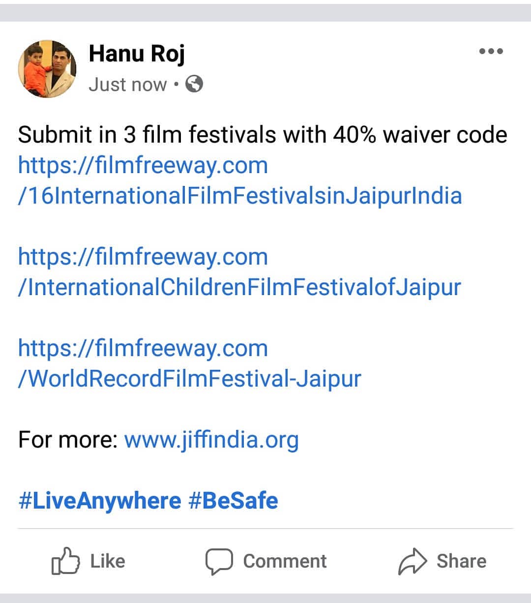 Submit in 3 film fes