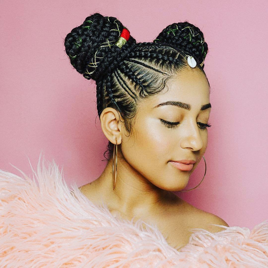 Cornrow braid style 