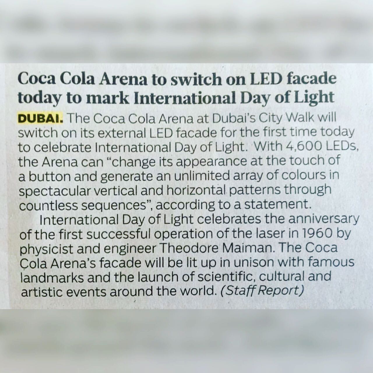 CocaCola arena to s