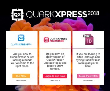 QuarkXPress availabl