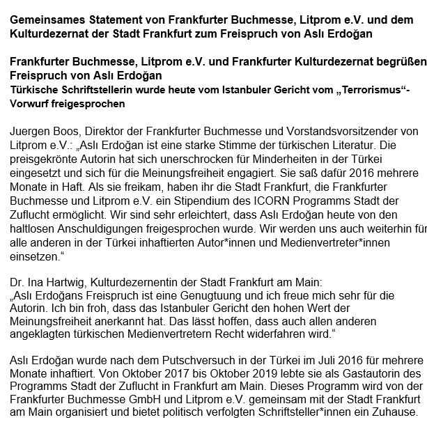 Unser Statement zum 