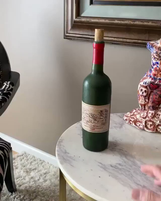 A bottle of wine goe