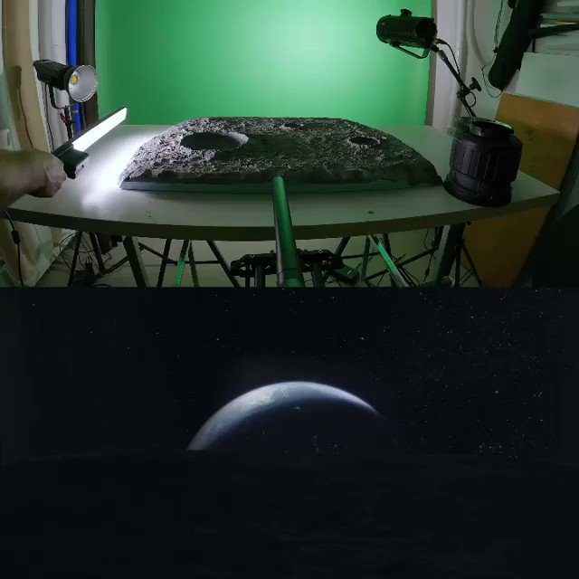 Filming on the moon