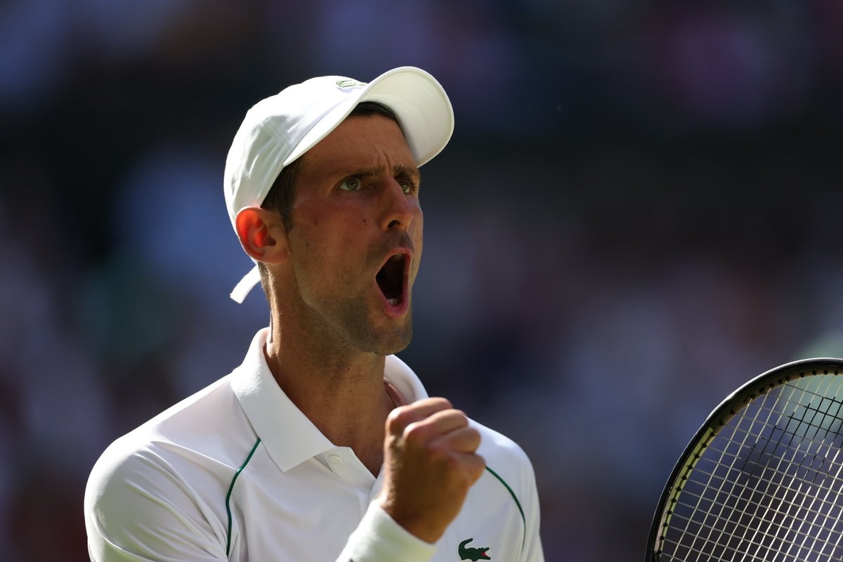 Novak Djokovic is on