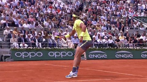 Fired up Nadal wit